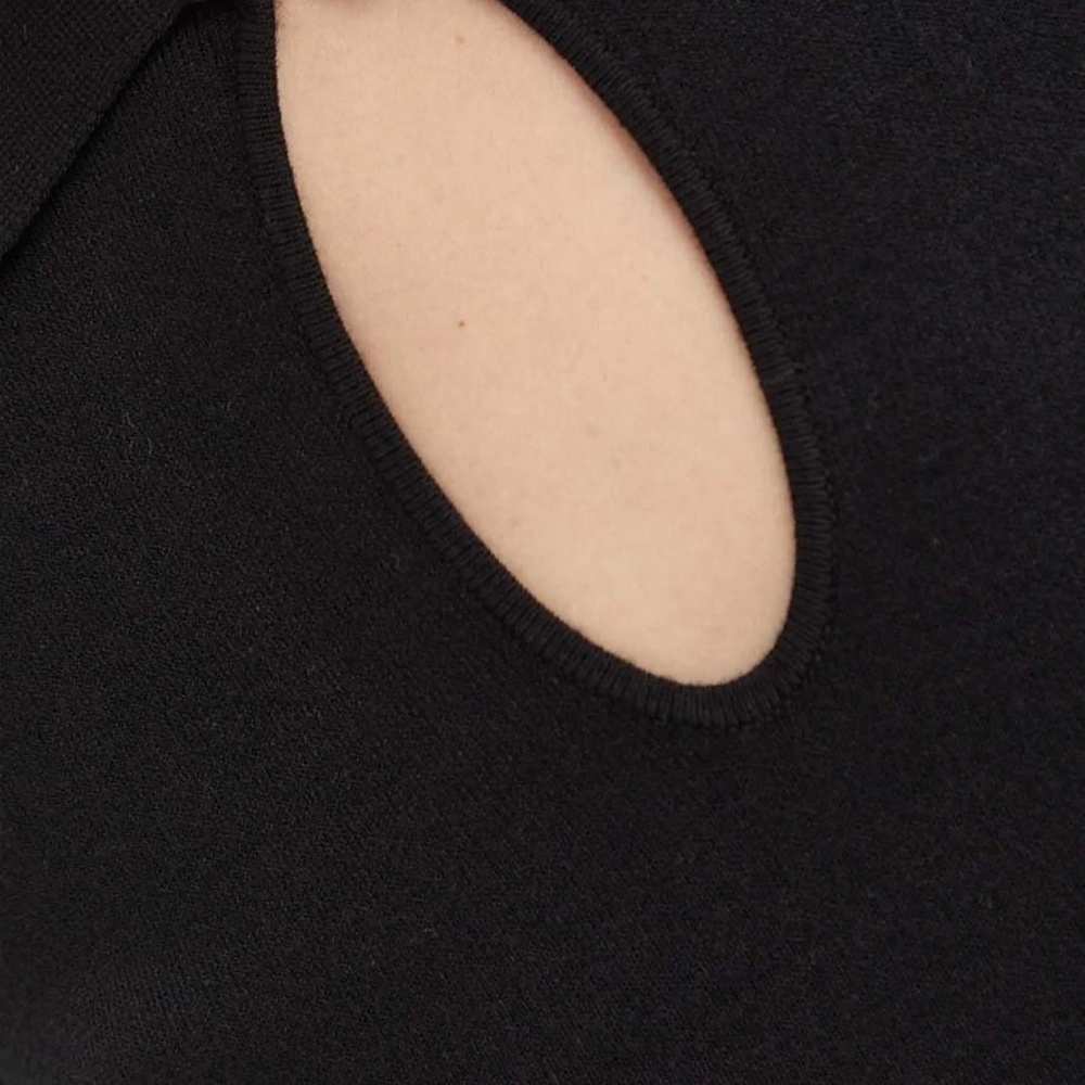 🖤🗝️ NWT The Kooples Keyhole Polo-Knit Midi Dress | Size 2 (M) | $385 Retail - Picture 4 of 13